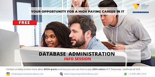 Info Session | VCA DATABASE Administration BOOTCAMP primary image