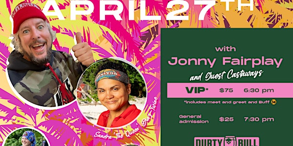 Survivor LIVE Viewing Party w/ Jonny Fairplay Durty Bull Brewing Durham NC