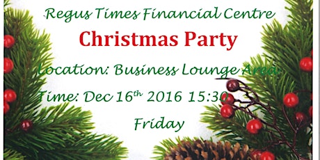 Regus Times Financial Centre Christmas Party primary image