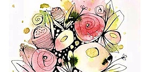Online Abstract Roses Watercolors  Painting Class for Adults & Teens tickets