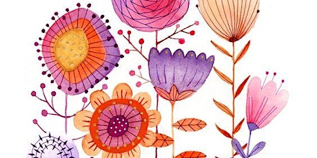 Online Lines and Patterns with Watercolors and Sharpie Class tickets