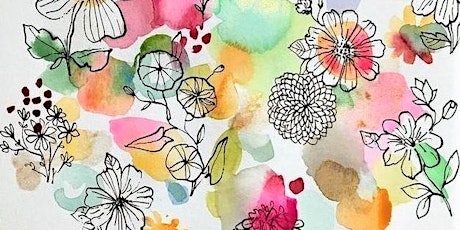 Online Painting Class,  Floral with Watercolors and Ink tickets