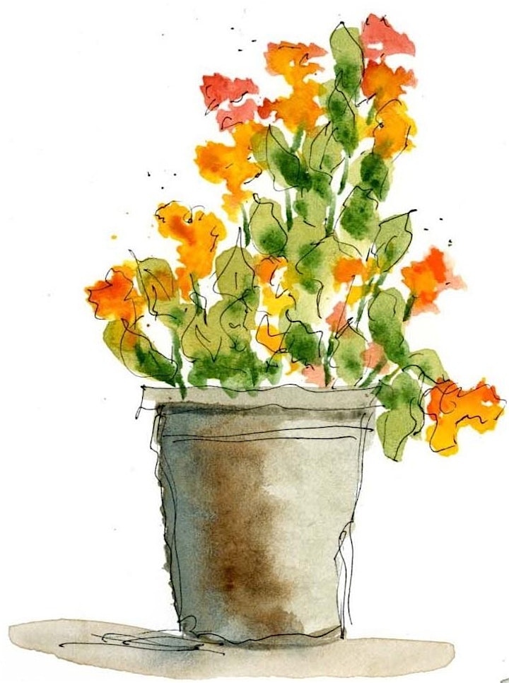 Online  Watercolors Painting Class for Adults and Teens image