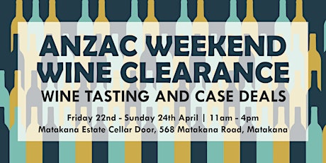 Anzac Weekend Wine Clearance