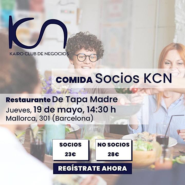 Imagen de KCN Eat & Meet Comida de Socios Barcelona - 19 de mayo