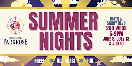 [Vendor Registration] Summer Nights – By Historic Parkrose tickets