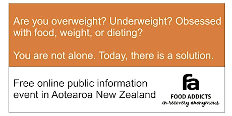 Food Addicts in Recovery Anonymous Public Information Event - Aotearoa primary image