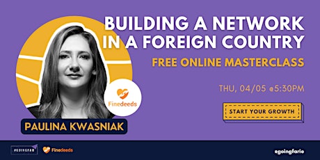 ONLINE MASTERCLASS: Building a Network in a Foreign Country