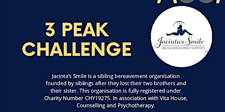 3 Peak Challenge, Fundraising Event in Aid of Jacinta's Smile . primary image