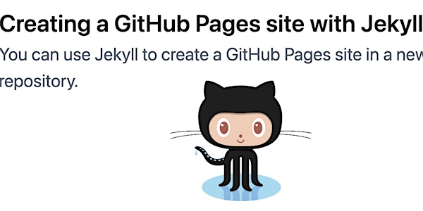 Building Websites with Jekyll & GitHub Pages