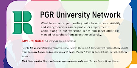 PhD (PGR) Workshop - From boring to bravo: Customising research habits primary image