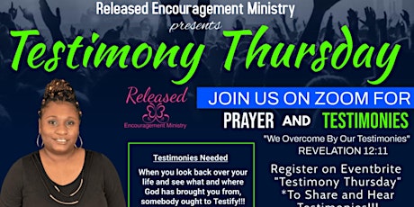 Testimony Thursday!!!!