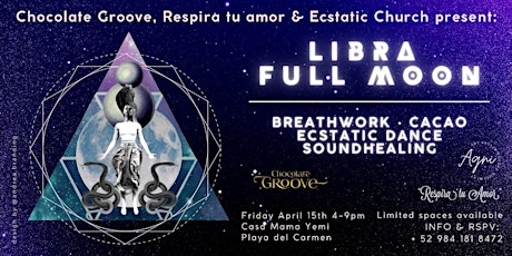 Imagem principal de Libra Full Moon - Ecstatic Dance / Cacao / Breath-work / Sound-healing