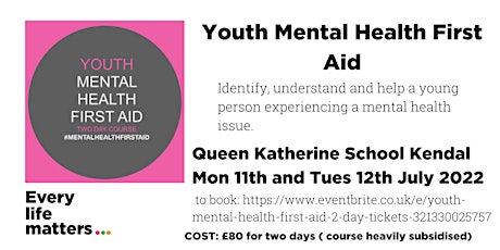 Youth Mental Health First Aid - 2 day tickets