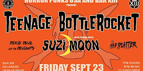 HPUSA Teenage Bottlerocket and Suzi Moon + Dickie Devil - Mad Splatter tickets