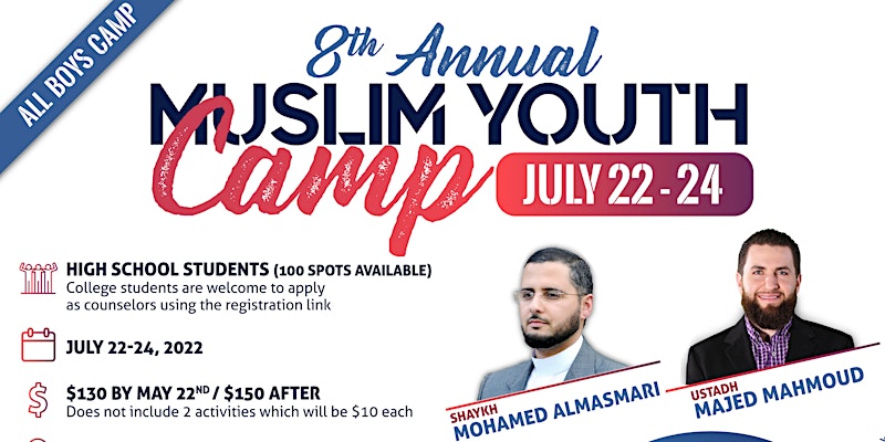 8th Annual Muslim Youth 2022 Boys Only Summer Camp