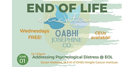 Addressing Psychological Distress at End of Life tickets