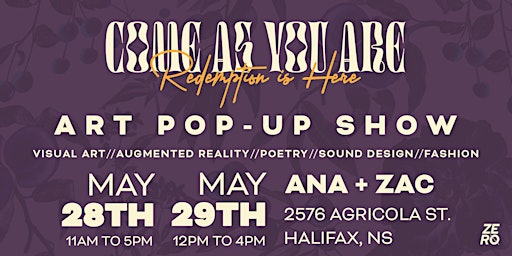 "Come As You Are" Art Pop-Up Show - Halifax, NS