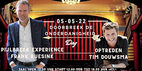 5 mei - Frank Ruesink "Doorbreek de onderdanigheid" & optreden Tim Douwsma