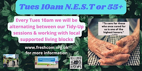 FRESH NEST tidy up, or 55+ support - make a difference in the community tickets
