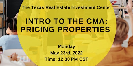 Intro To The CMA: Pricing Properties Course (On-Site CE Class) tickets