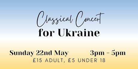 Classical Concert for Ukraine tickets