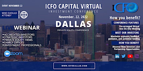 Live Web Event: The iCFO Virtual Investor Conference - Dallas tickets