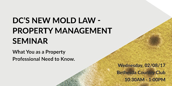The New DC Mold Law - What You Have to Know taught by Shari Solomon [President, CleanHealth Environmental]