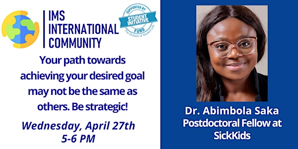 IMS-International Community 13th Seminar Series with Dr. Abimbola Saka