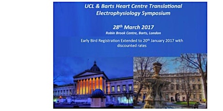 UCL & Barts Heart Centre Translational Electrophysiology Symposium, Tuesday 28th March 2017 primary image