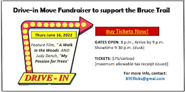 Drive-in Movie Fundraiser in Support of the Bruce Trail Conservancy