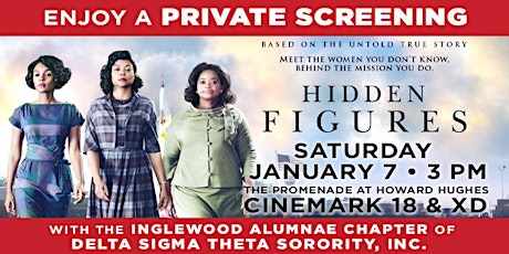 DST Inglewood Alumnae Chapter Private Screening: Hidden Figures primary image