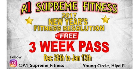 A1 Supreme Fitness Free 3 WEEK New Year's Fitness Resolution primary image