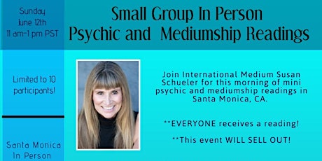“Sunday with Spirit” Small Group Reading  in Santa Monica with Susan