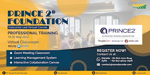 PRINCE2® Foundation Training Jakarta, May 18th 2022
