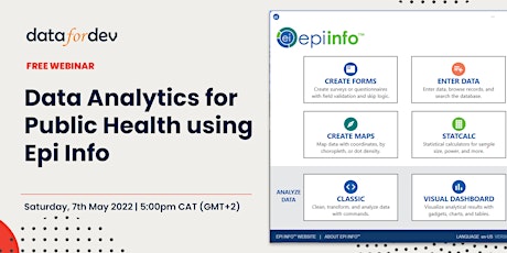 Data Analytics for public health using Epi Info bilhetes
