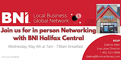 In Person Networking with BNI Halifax Central