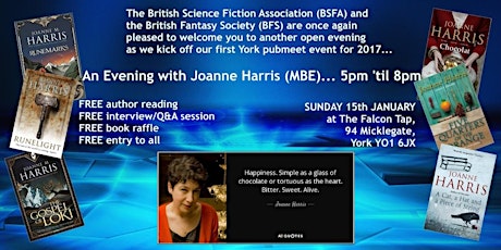1st 2017 York Pubmeet - An Evening With Joanne Harris (MBE) primary image