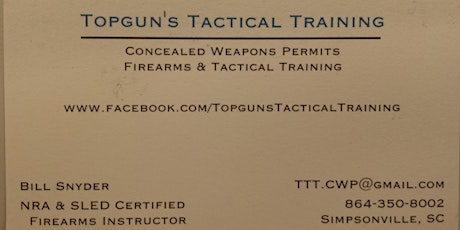 SC Concealed Weapons Permit Class 17-02 (Feb 11, 2017) primary image