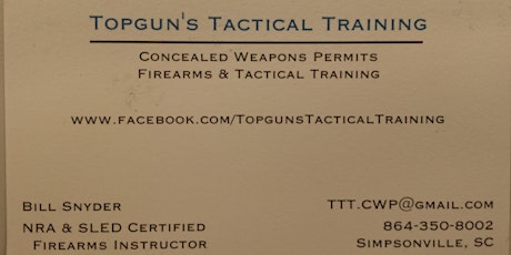 SC Concealed Weapons Permit Class 17-03 (Mar 11, 2017) primary image