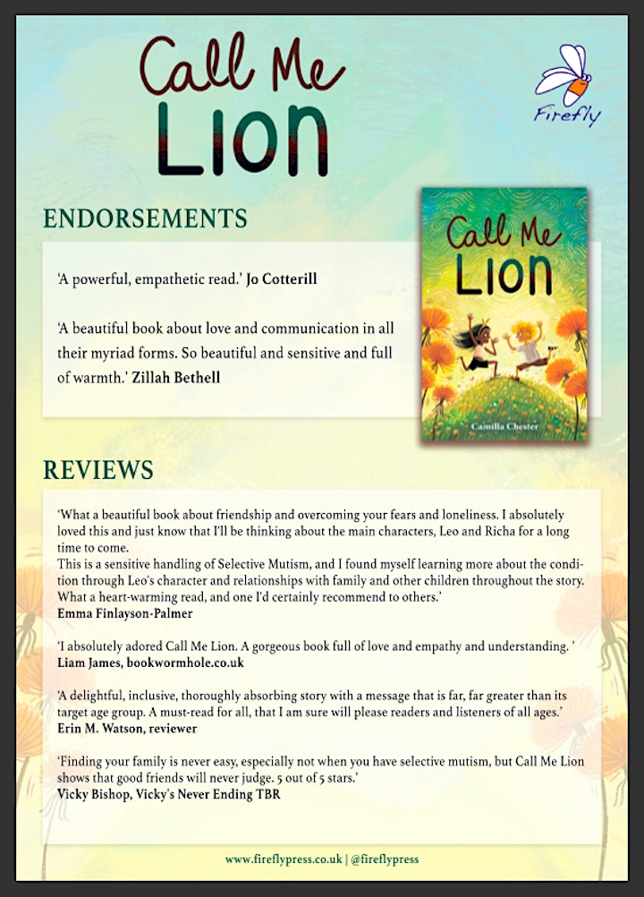 Book Launch for Call Me Lion image