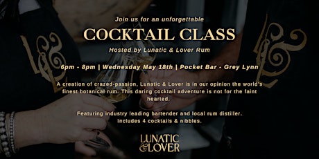 Lunatic & Lover Rum Cocktail Class tickets