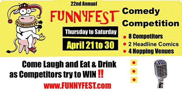 Comedy Competition - Competitors & 2 headliners per show - 22nd Annual YYC