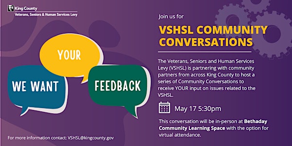 Burien, White Center, Duwamish Valley - VSHSL Community Conversation