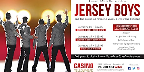 The Jersey Boys - Thursday Jan 26 - Dinner and Show primary image