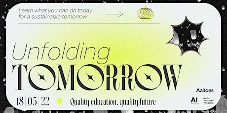 Unfolding Tomorrow — Quality education, quality future primary image