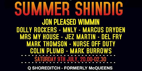 My House Presents A Summer Shindig tickets