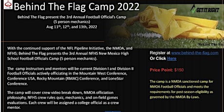Behind The Flag Camp August 11-13, 2022; a DreamBIG Event! tickets