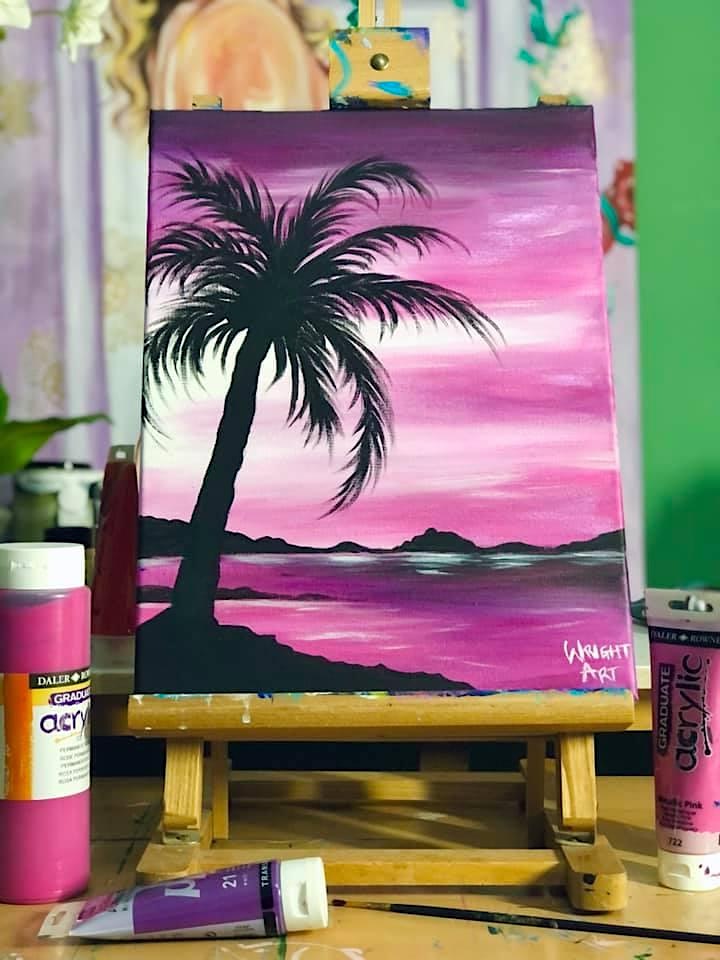 Pub Painting - Maison Mes Amis, Chesterfield- 'Palm Tree Paradise' image