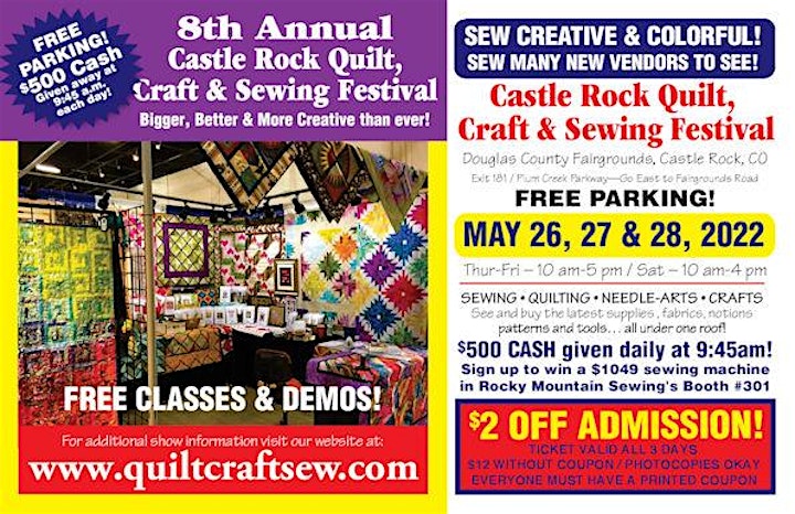 Castle Rock  Quilt, Craft & Sewing Festival image
